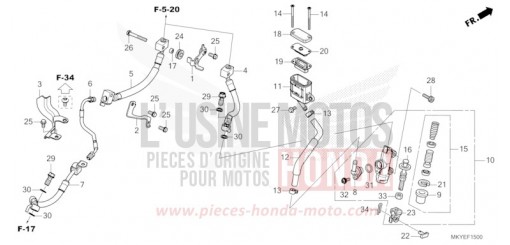 REAR BRAKE MASTER CYLINDER CB650RACR de 2024